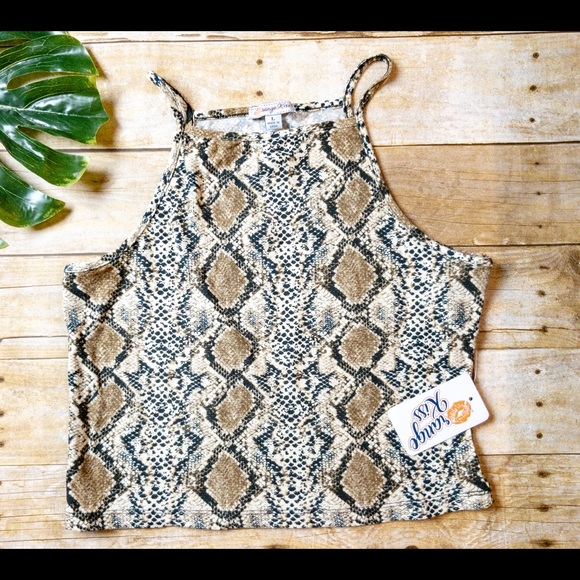 Orange Kiss Tops - Orange Kiss Snakeskin Top
